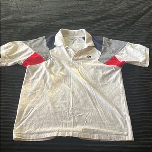Prince White and Red Polo Shirt Sporty Design
